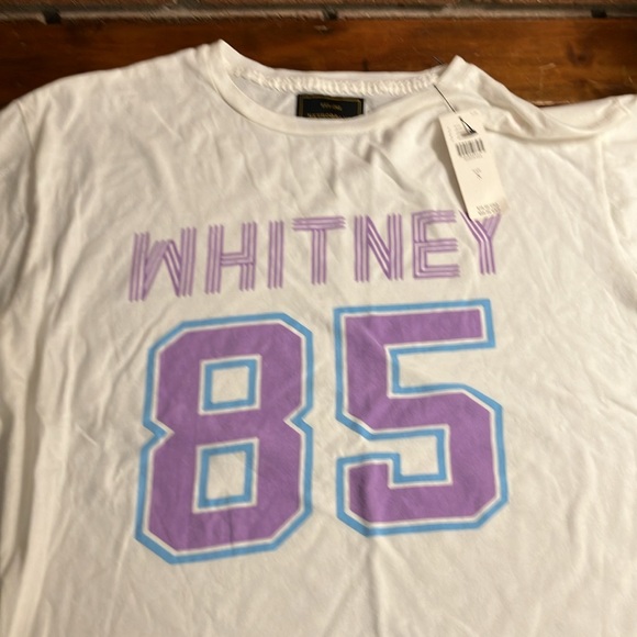 Anthropologie Retro Brand Varsity Graphic Whitney T Shirt SMALL NWT - Picture 3 of 3